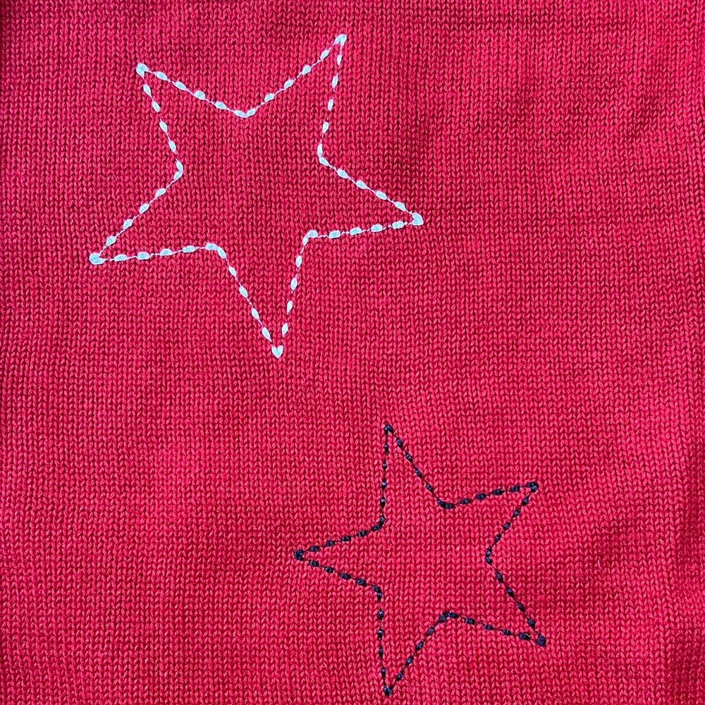Patriotic Knit - Red, White, & Blue Star Patterned Women's Cardigan - Picture 5 of 10